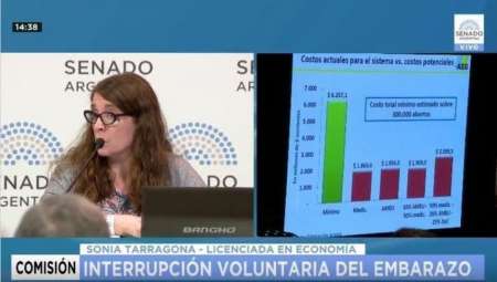"Se gasta 2,5 veces más" en abortos clandestinos "de lo que se gastaría con la legalización"