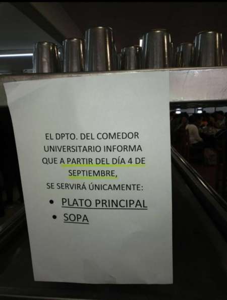 Desde hoy, estudiantes que asisten al comedor de la UNSa no tendrán entrada ni postre