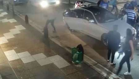 VIDEO: Chocó, atropelló a una pareja al intentar huir y quiso dar pelea con un cuchillo