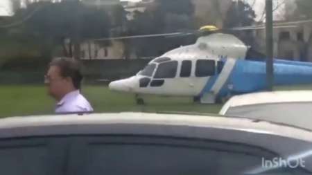 Macri fue a buscar al colegio a su hija en un helicóptero oficial