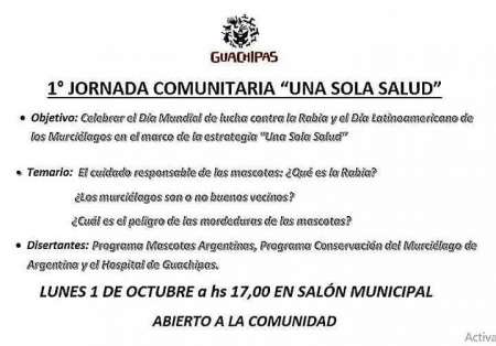 1° Jornada Comunitaria "Una sola salud".