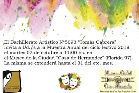 Mañana comenzará la muestra anual del Bachillerato Tomás Cabrera en el Museo de la Ciudad