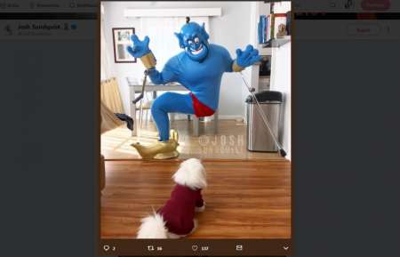 Video: tiene una sola pierna y para Halloween se disfraza de las maneras más fascinantes