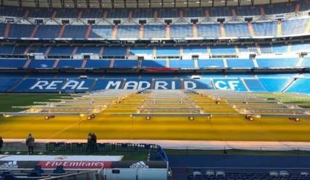 El césped, como les gusta a Gallardo y Guillermo