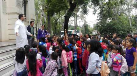 Los chicos de la colonia de vacaciones de San Luis visitaron el museo de Ciencias Naturalesa