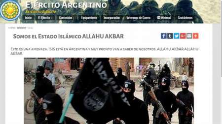Hackearon la página del Ejército con un supuesto mensaje de ISIS