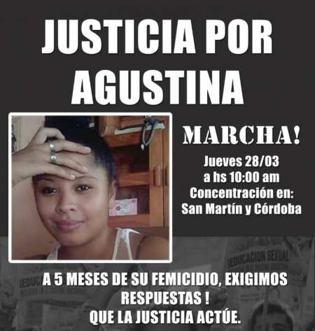 A cinco meses del femicidio de Agustina Nieto marcharán pidiendo justicia